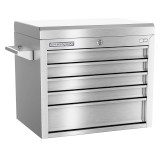 Champion Tool Storage FMPS2705TC | 27" Width x 23" Height x 20" Depth 5 Drawer Brushed Coated Stainless Steel Top Chest Tool Storage - Stainless