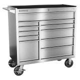 Champion Tool Storage FMPSA4111RC | 41" Width x 43" Height x 20" Depth 11 Drawer Brushed Coated Stainless Steel Wheeled Tool Cabinet - Stainless