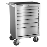 Champion Tool Storage FMPSA2707RC | 27" Width x 43" Height x 20" Depth 7 Drawer Brushed Coated Stainless Steel Wheeled Tool Cabinet - Stainless