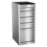 Champion Tool Storage FMPSA1505SL | 15" Width x 35" Height x 20" Depth 5 Drawer Brushed Coated Stainless Steel Tool Storage Cabinet - Stainless