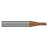 Harvey Tool 711816-C10 | 0.250" Diameter x 1/4" Shank x 0.750" LOC x 2-1/2" OAL 6 Flute C10 Coated Square End Mill