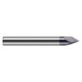 Harvey Tool 716530-C3 | 1/8" Shank x 0.108" LOC x 2-1/2" OAL 60 Degree Included Angle C3 Coated Point Engraving Cutter