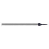 Harvey Tool 714415-C6 | 0.015" Diameter x 1/8" Shank x 0.005" Corner Radius x 0.150" LOC x 2-1/2" OAL 3 Flute C6 Coated Tapered Corner Radius End Mill