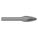 Harvey Tool 707716 | SF-1 Size x 1/4" Diameter x 1/4" Shank x 5/8" LOC x 2" OAL Uncoated Double Cut Burr