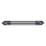 Harvey Tool 713708-C3 | 1/8" Shank x 0.104" LOC x 1-1/2" OAL 60 Degree Included Angle 2 Flute C3 Coated Double-Ended Marking Cutter