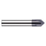 Harvey Tool 820250 | 0.080" Diameter x 1/2" Shank x 0.176" LOC x 3" OAL 4 Flute Uncoated Chamfer Cutter