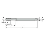 Seco Tools 03305483 | MTS-7/16-14UNC-XC-K131 UNC 7/16"-14 Thread Size x 0.438" Diameter x 0.315" Shank x 3.937" OAL 5 Flute TIALN Coated HSS-E-PM Straight Flute Tap