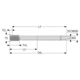 Seco Tools 10139198 | T33-FN01C06-12X1.75-65R M12 Thread Size x 12.00mm Diameter x 9.00mm Shank x 110.00mm OAL TiAIN+TiN Coated HSS-E-PM Thread Forming Tap