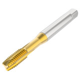 Seco Tools 10139465 | T32-PN09B03-3/8-24-21R UNF 3/8"-24 Thread Size x 0.375" Diameter x 0.394" Shank x 3.543" OAL 3 Flute TiAIN+TiN Coated HSS-E Straight Flute Tap