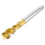 Seco Tools 10139605 | T32-R40N02C05-18X1.5-63R MF18X1.5 Thread Size x 0.709" Diameter x 0.551" Shank x 4.331" OAL 40 Degree Helix Angle 4 Flute TiAIN+TiN Coated HSS-E Spiral Flute Tap