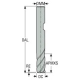 Seco Tools 02669335 | 12.00mm Diameter x 12.00mm Shank x 0.50mm Radius x 75.00mm OAL 4 Flute 50 Degree Helix Angle MEGA-64 Coated Carbide Corner Radius End Mill