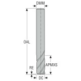Seco Tools 02679369 | 6.00mm Diameter x 6.00mm Shank x 0.20mm Radius x 55.00mm OAL 3 Flute 48 Degree Helix Angle SIRON-A Coated Carbide Corner Radius End Mill