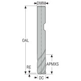 Seco Tools 02700364 | 6.00mm Diameter x 6.00mm Shank x 0.20mm Radius x 55.00mm OAL 3 Flute 48 Degree Helix Angle SIRON-A Coated Carbide Corner Radius End Mill