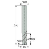 Seco Tools 02712690 | 0.313" Diameter x 0.313" Shank x 2.500" OAL 3 Flute 48 Degree Helix Angle SIRON-A Coated Carbide Corner Radius End Mill