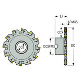 Seco Tools 02599487 | R335.18-05.00-0809R-R6 129.00mm Diameter x 50.80mm Functional Length x 90 Degree Cutting Edge Angle Indexable Slotting Cutter