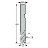 Seco Tools 02733950 | 553080SZ3.0 8.00mm Diameter x 8.00mm Shank x 60.00mm OAL x 48 Degree Helix Angle 3 Cutting Edge SIRON Coated Carbide Square End Mill