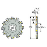 Seco Tools 02740247 | 335.18-08.00-XL0506L 203.20mm Diameter x 3.90mm Functional Length x 90 Degree Cutting Edge Angle Indexable Slotting Cutter