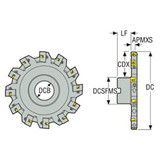 Seco Tools 02741566 | R335.18-10.00-XL0809L 254.00mm Diameter x 38.80mm Functional Length x 90 Degree Cutting Edge Angle Indexable Slotting Cutter