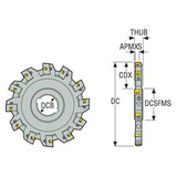Seco Tools 02834738 | 335.18-04.00-0506L 101.60mm Diameter x 3.90mm Functional Length x 90 Degree Cutting Edge Angle Indexable Slotting Cutter