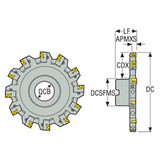 Seco Tools 02834790 | R335.18-04.00-0506R 101.60mm Diameter x 50.80mm Functional Length x 90 Degree Cutting Edge Angle Indexable Slotting Cutter