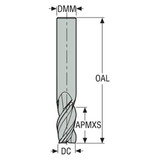 Seco Tools 02881809 | JS413080D2SZ3.3 8.00mm Diameter x 8.00mm Shank x 63.00mm OAL x 40 Degree Helix Angle 3 Flute Uncoated Carbide Square End Mill