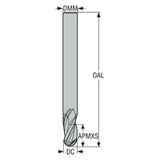 Seco Tools 02928297 | JS533080D1B.0Z3 8.00mm Diameter x 8.00mm Shank x 4.00mm Corner Radius x 63.00mm OAL x 30 Degree Helix Angle 3 Flute NXT Coated Carbide Ball End Mill