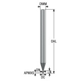 Seco Tools 03171229 | JMB542012G1B.0Z2 1.20mm Diameter x 4.00mm Shank x 0.60mm Corner Radius x 50.00mm OAL x 30 Degree Helix Angle 2 Flute SIRON Coated Carbide Ball End Mill