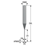 Seco Tools 03171298 | JMB562015G7B.0Z2 1.50mm Diameter x 6.00mm Shank x 0.75mm Corner Radius x 80.00mm OAL x 30 Degree Helix Angle 2 Flute SIRON Coated Carbide Ball End Mill