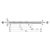 Seco Tools 03323696 | SD1108A-0953-080-10R1 0.375" Diameter x 0.394" Shank x 5.472" OAL x 30 Degree Helix Angle 2 Cutting Edge Carbide Taper Length Drill Bit