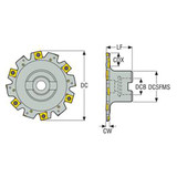 Seco Tools 75012913 | R335.19-160.06.40-8 160.00mm Diameter x 50.00mm Functional Length x 90 Degree Cutting Edge Angle Indexable Slotting Cutter
