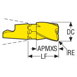 Seco Tools 00005902 | MM10-10012-R10A30-M03 10.00mm Diameter x 1.00mm Corner Radius x 90 Degree Cutting Edge Angle PVD Coated Carbide Slotting Milling Tip Insert