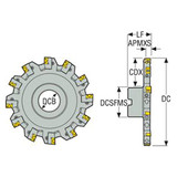 Seco Tools 00079968 | R335.18-04.00-0809R 101.60mm Diameter x 50.80mm Functional Length x 90 Degree Cutting Edge Angle Indexable Slotting Cutter