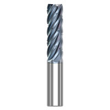 Seco Tools 10008417 | SCS638R.500D3R030.0Z6 HTA 0.500" Diameter x 0.500" Shank x 4.000" OAL x 38 Degree Helix Angle 6 Flute HTA Coated Carbide Corner Radius End Mill