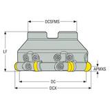 Seco Tools 00023749 | R220.70-0063-09-6 63.00mm Diameter x 40.00mm Functional Length Indexable Copy Face Mill