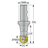 Seco Tools 00032627 | R218.20-3250.3S-70.100 50.00mm Diameter x 32.00mm Shank x 70.00mm Maximum Cutting Depth x 59.50mm Shank Length x 90 Degree Cutting Edge Angle 2 Flute Indexable Ball Nose End Mill