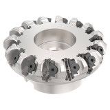 Seco Tools 02685807 | R220.48-04.00-09-12M 100.00mm Diameter x 6.00mm Depth of Cut x 50.00mm Functional Length -8 Degree Rake Radial Angle Indexable Face Mill Cutter