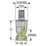 Seco Tools 02709306 | R217.69-1020.RE-20-06.3AN 20.00mm Diameter x 53.75mm OAL 90 Degree Cutting Edge Angle 3 Flute Indexable Square Shoulder Mill
