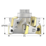 Seco Tools 02722293 | R220.69-04.00-RE-18.5AN 101.60mm Diameter x 31.40mm Functional Length Indexable Square-Shoulder End Mil