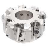 Seco Tools 02883050 | L220.48-0125-09-08CS 125.00mm Diameter x 6.00mm Depth of Cut x 80.00mm Functional Length -8 Degree Rake Radial Angle Indexable Face Mill Cutter