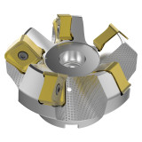 Seco Tools 03156810 | R220.54-0080-22-5A 80.00mm Diameter x 9.00mm Depth of Cut x 63.00mm Functional Length -7 Degree Rake Radial Angle Double QuattroMill Face Mill