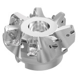Seco Tools 03157455 | R220.56-04.00-22-7A 100.00mm Diameter x 11.00mm Depth of Cut x 63.00mm Functional Length -7 Degree Rake Radial Angle Double QuattroMill Face Mill