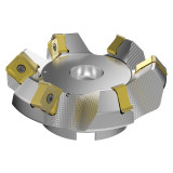 Seco Tools 03157475 | R220.54-05.00-22-6A 125.00mm Diameter x 9.00mm Depth of Cut x 63.00mm Functional Length -7 Degree Rake Radial Angle Double QuattroMill Face Mill