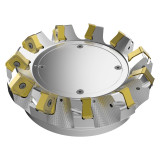 Seco Tools 03157481 | R220.54-06.00-22-11A 160.00mm Diameter x 9.00mm Depth of Cut x 63.00mm Functional Length -7 Degree Rake Radial Angle Double QuattroMill Face Mill