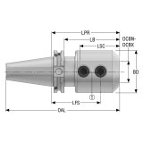 Seco Tools 03201530 | CAT50ADB-EM1.500-2.620 69.85mm Diameter x 168.15mm OAL End Mill Holder