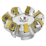 Seco Tools 03213630 | R220.54-0063-14-7A 63.00mm Diameter x 6.00mm Depth of Cut x 40.00mm Functional Length -7 Degree Rake Radial Angle Double QuattroMill Face Mill