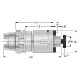 Seco Tools 03301558 | HSKA63-SM22-160-L1 48.00mm Diameter x 22.00mm Shank x 211.00mm OAL Shell Mill Holder