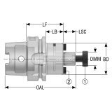 Seco Tools 03301675 | HSKA100-SM1.000-2.000-L1 57.15mm Diameter x 25.40mm Shank x 118.28mm OAL Shell Mill Holder