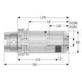 Seco Tools 03301708 | HSKA100-EM16-100-L1 48.00mm Diameter x 150.00mm OAL End Mill Holder