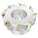 Seco Tools 03336119 | R220.69-0080-XO16-8A 80.00mm Diameter x 15.00mm Depth of Cut x 50.00mm Functional Length -4.42 Degree Rake Radial Angle Indexable Square-Shoulder Face Mill