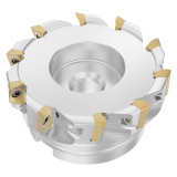 Seco Tools 03336122 | R220.69-0100-XO16-10A 100.00mm Diameter x 15.00mm Depth of Cut x 50.00mm Functional Length -4.37 Degree Rake Radial Angle Indexable Square-Shoulder Face Mill